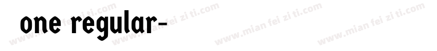 可濑one regular字体转换